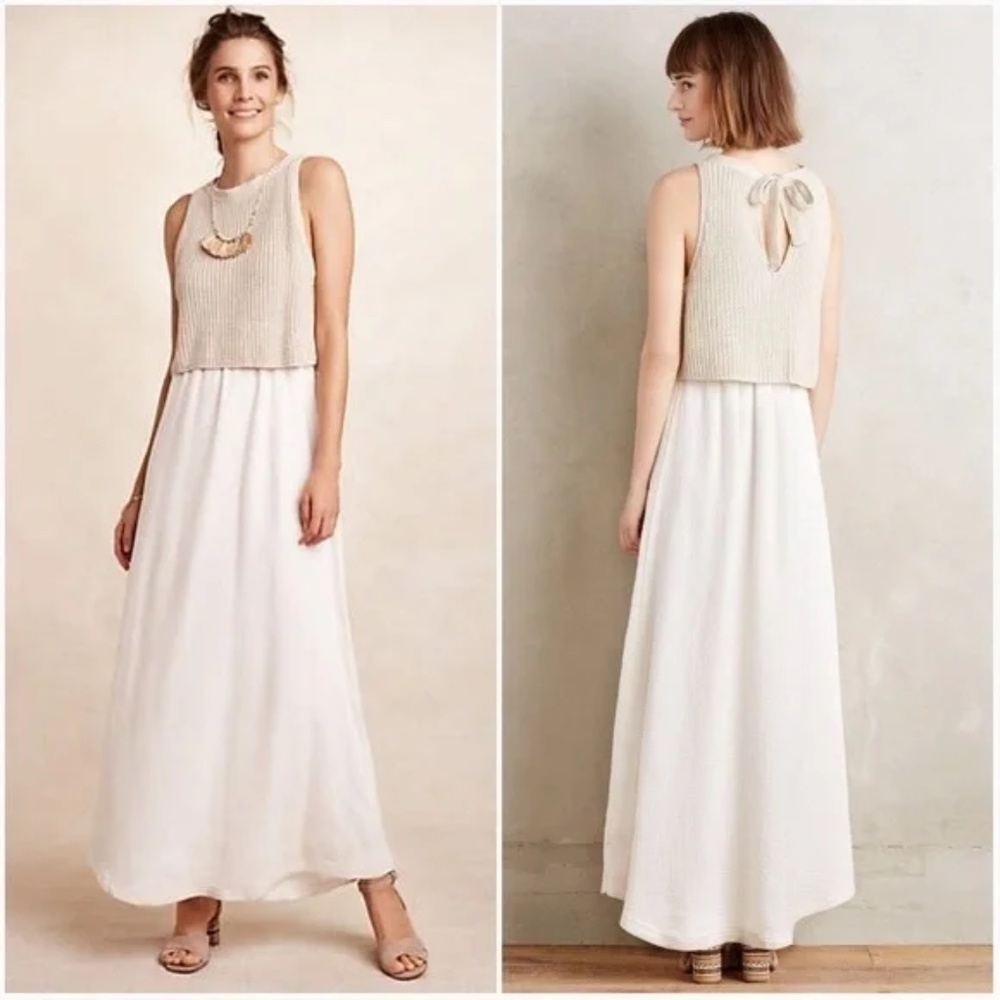 Moth Anthropologie Layered Sweater Maxi Dress